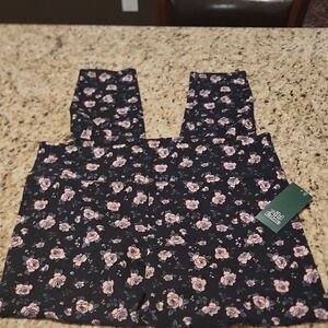 NWT Wild Fable Black and Pink Floral Leggings